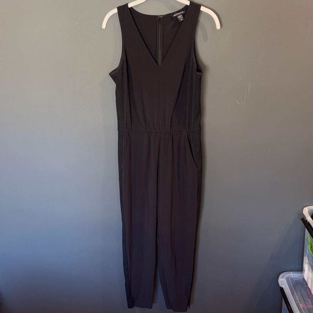 Athleta 2P black Sleeveless Jumpsuit